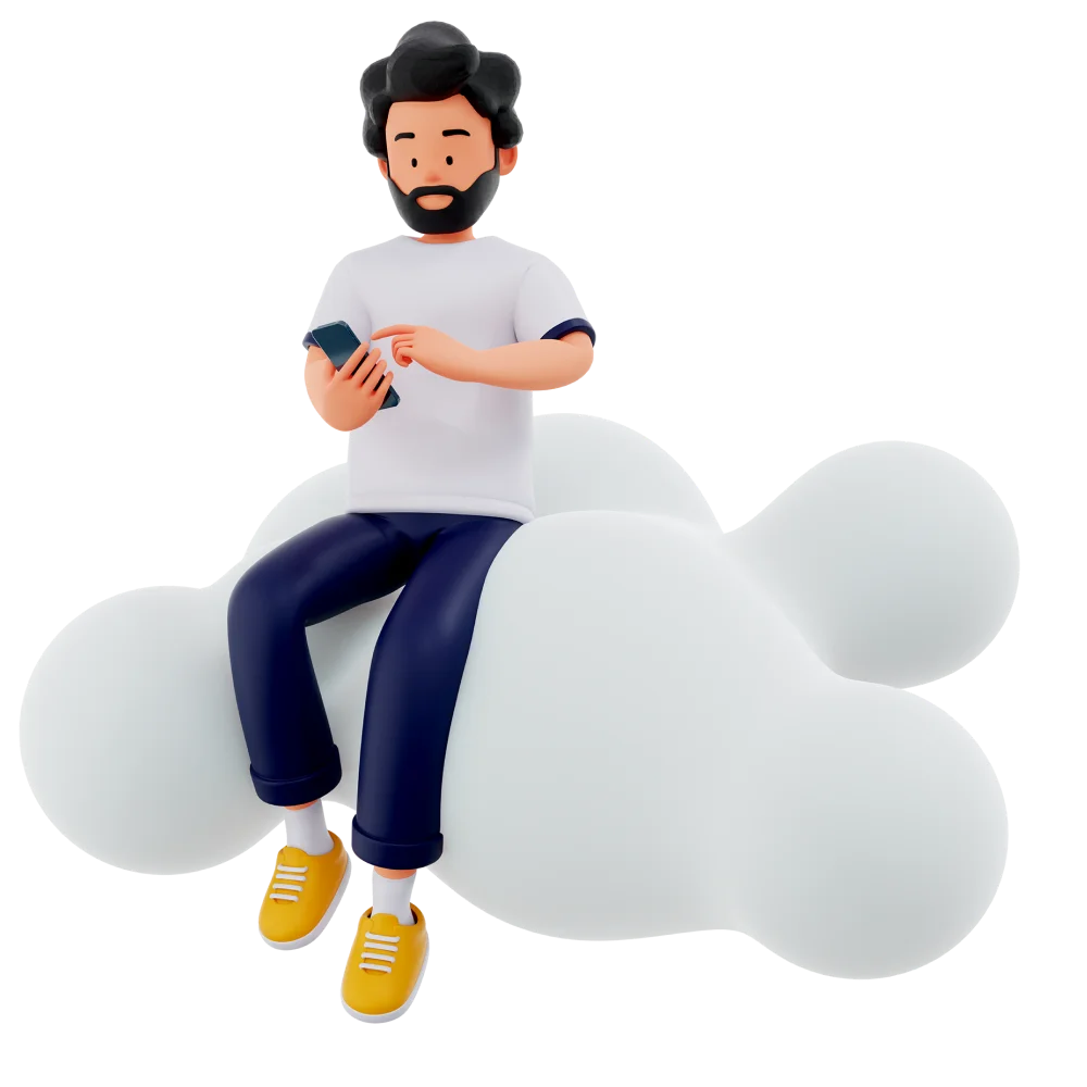 man on the cloud